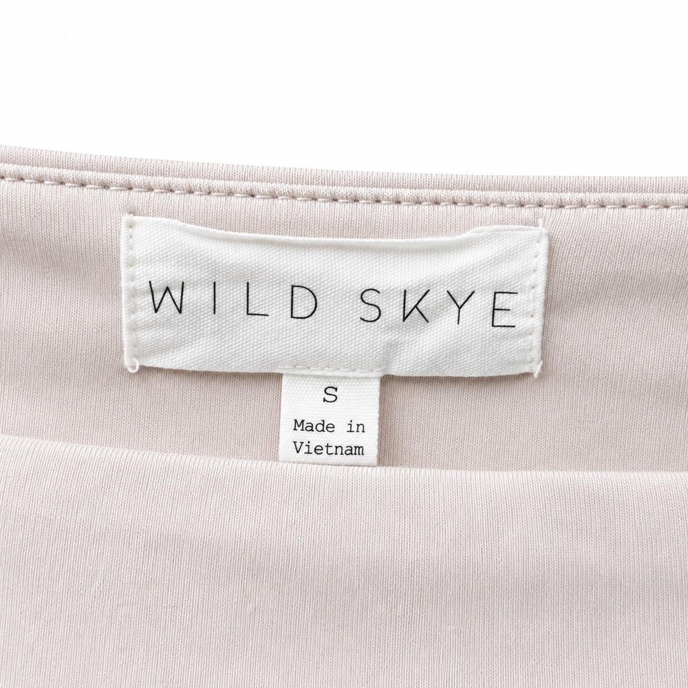 Wild Skye Light Pink Square Neck Long Sleeve Crop Top Stretch Size S Y2K - Picture 5 of 8